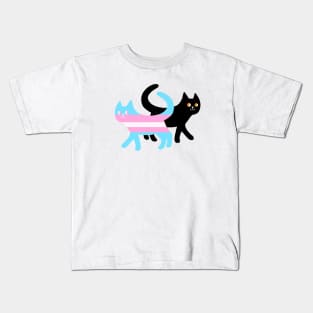 BLM + Transgender Cat Kids T-Shirt